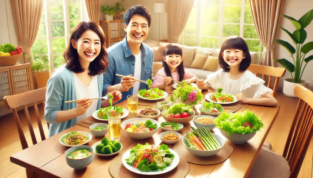 家族　野菜　健康　食習慣